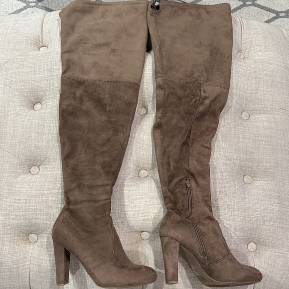 Wild Diva Shoes - Wild Diva Tan Over-the-Knee Boots